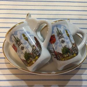 Bavarian S&P shakers w/ tray  Straubing, Germany